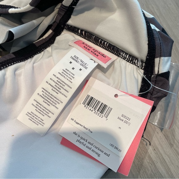 Kate Spade Shoreside Plaid Bikini black / white - Picture 8 of 13